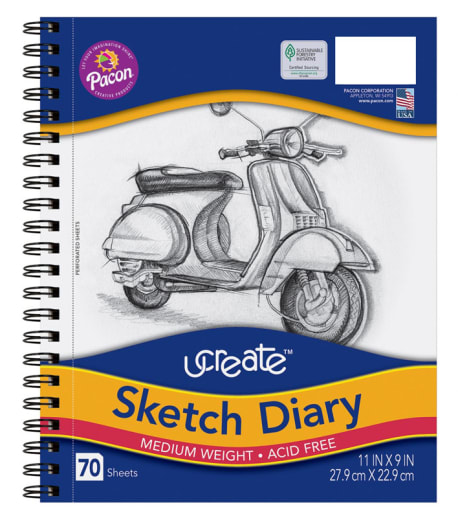 UCreate Sketch Diaries (11"x9") - 70 sheets