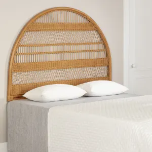 Rattan Wall-Mounted Headboard Horizontal Lines