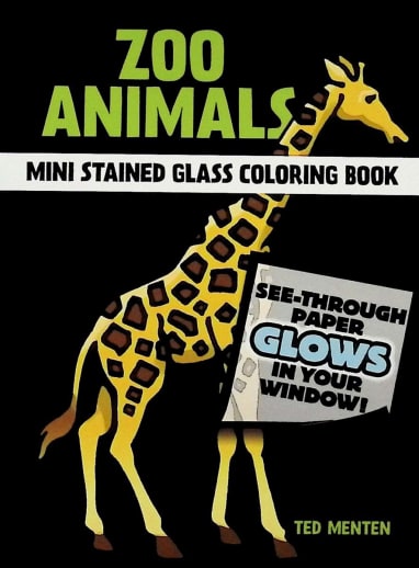 Zoo Animals Little Stained Glass Coloring Book
