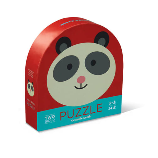 Panda Friends Two-Sided Animal Puzzle (24 pieces)