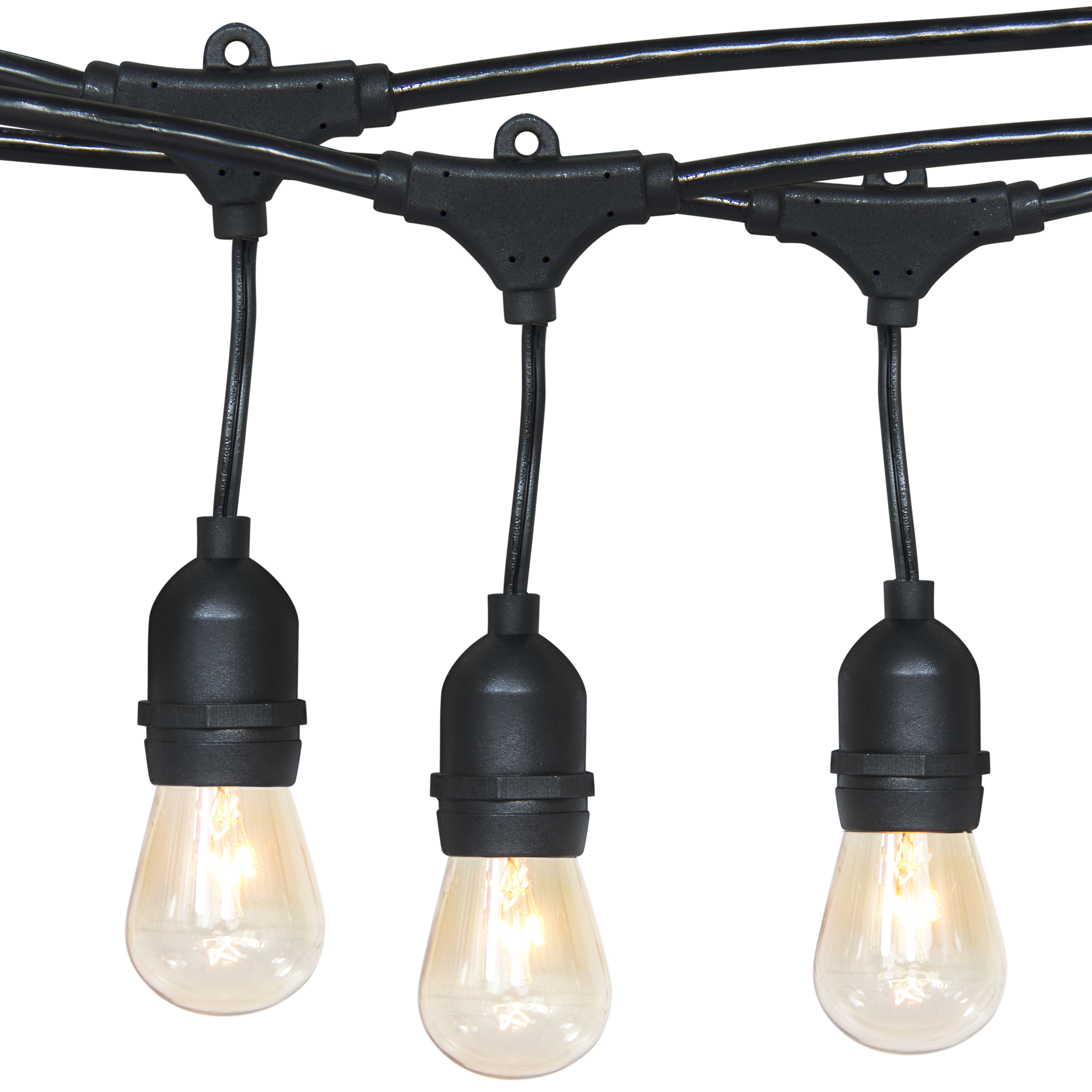 48ft Outdoor String Lights- Black