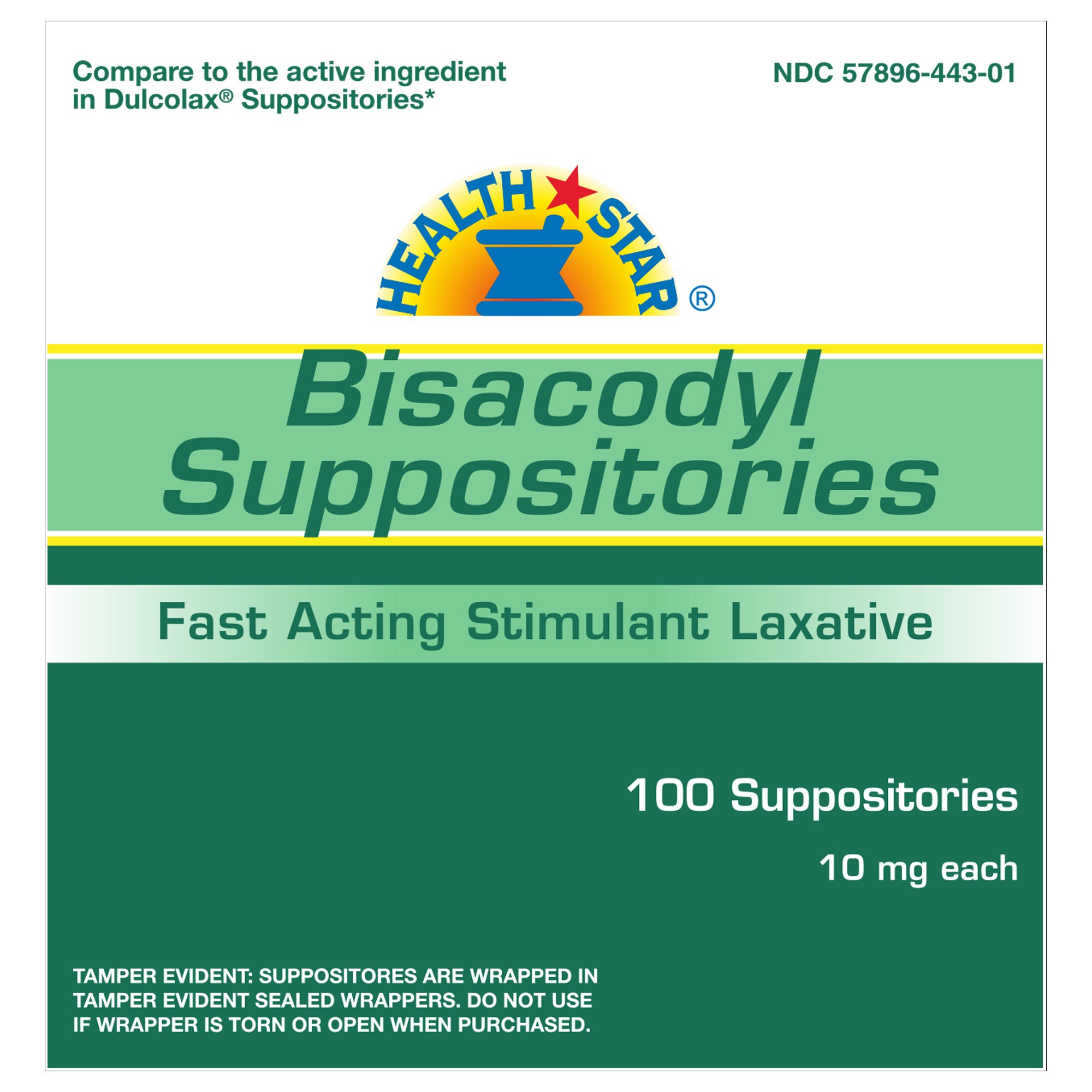 Health*Star Bisacodyl Laxative Suppository MK 689638