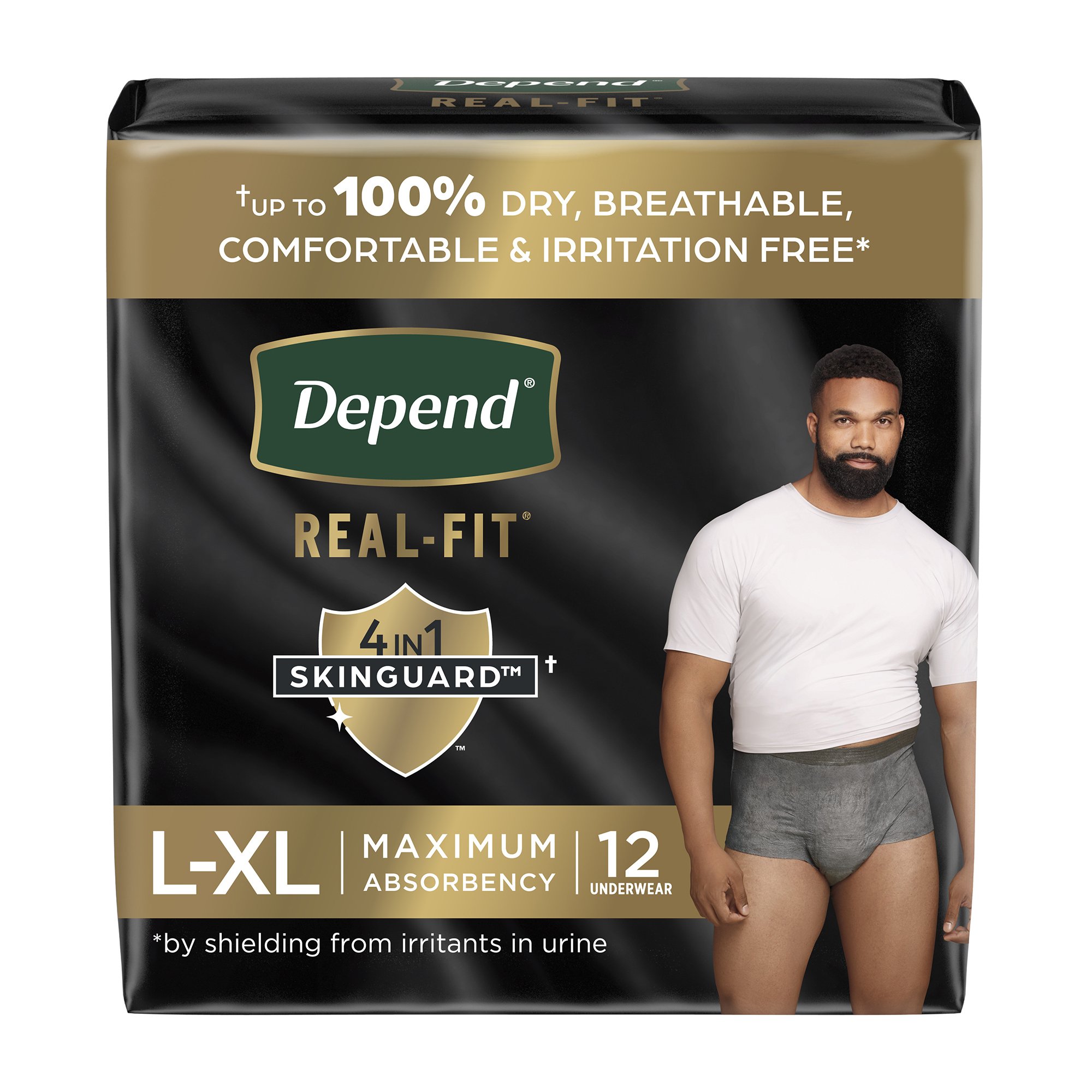 Depend Real Fit Underwear for Men, Large/X-Large MK 1246166