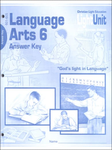 Language Arts LightUnit 601-605 Answer Key Sunrise Edition