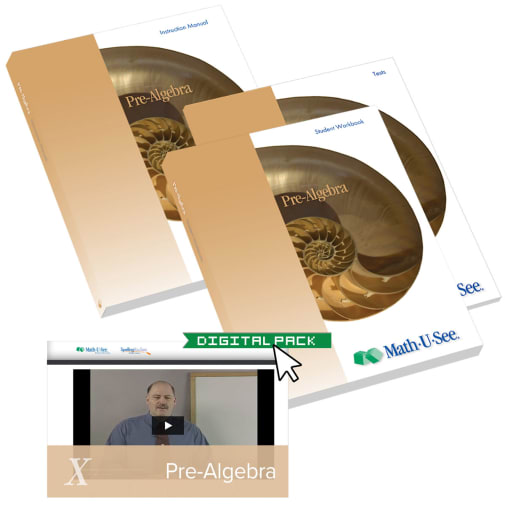 Math-U-See Pre-Algebra Set (no Integer Blocks or Algebra/Decimal Insert Kit)