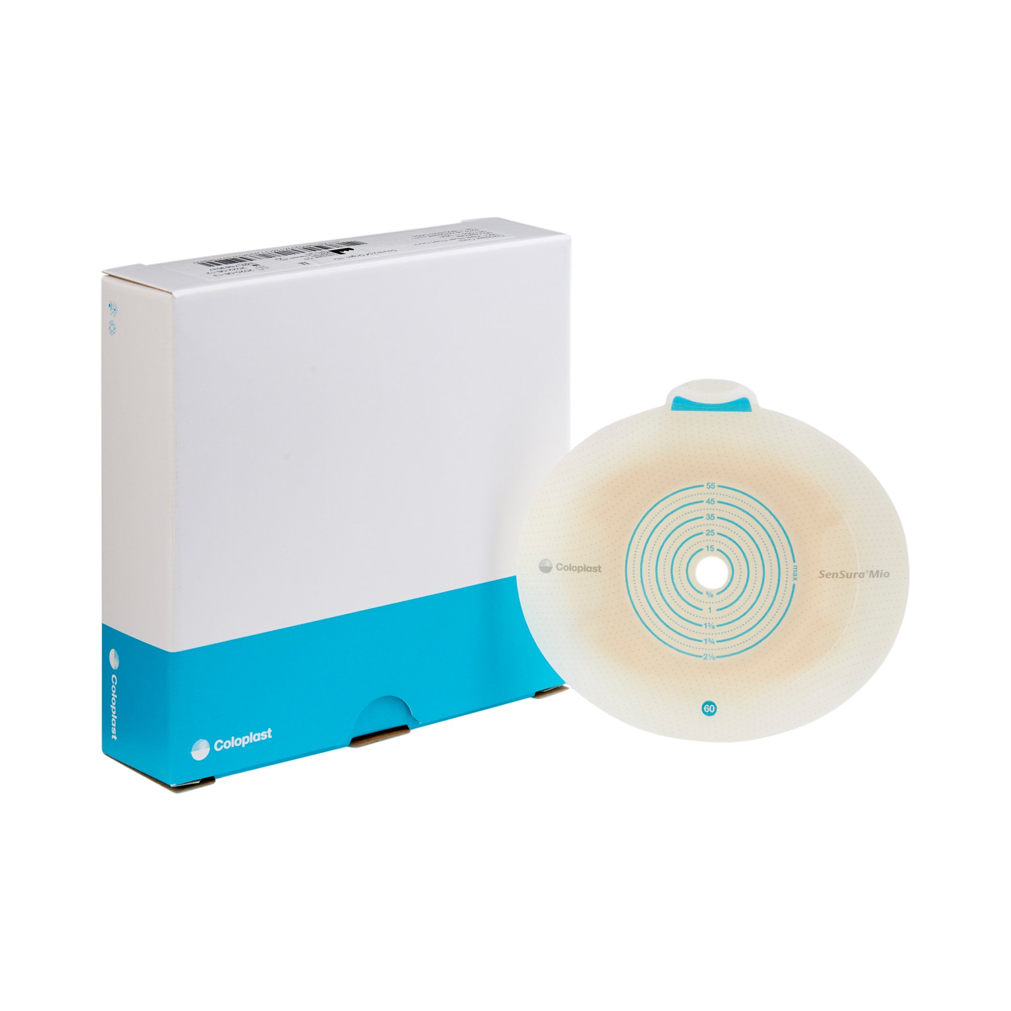 SenSura Mio Click Ostomy Barrier, Trim to Fit 10  55 mm, Blue Match MK 883917