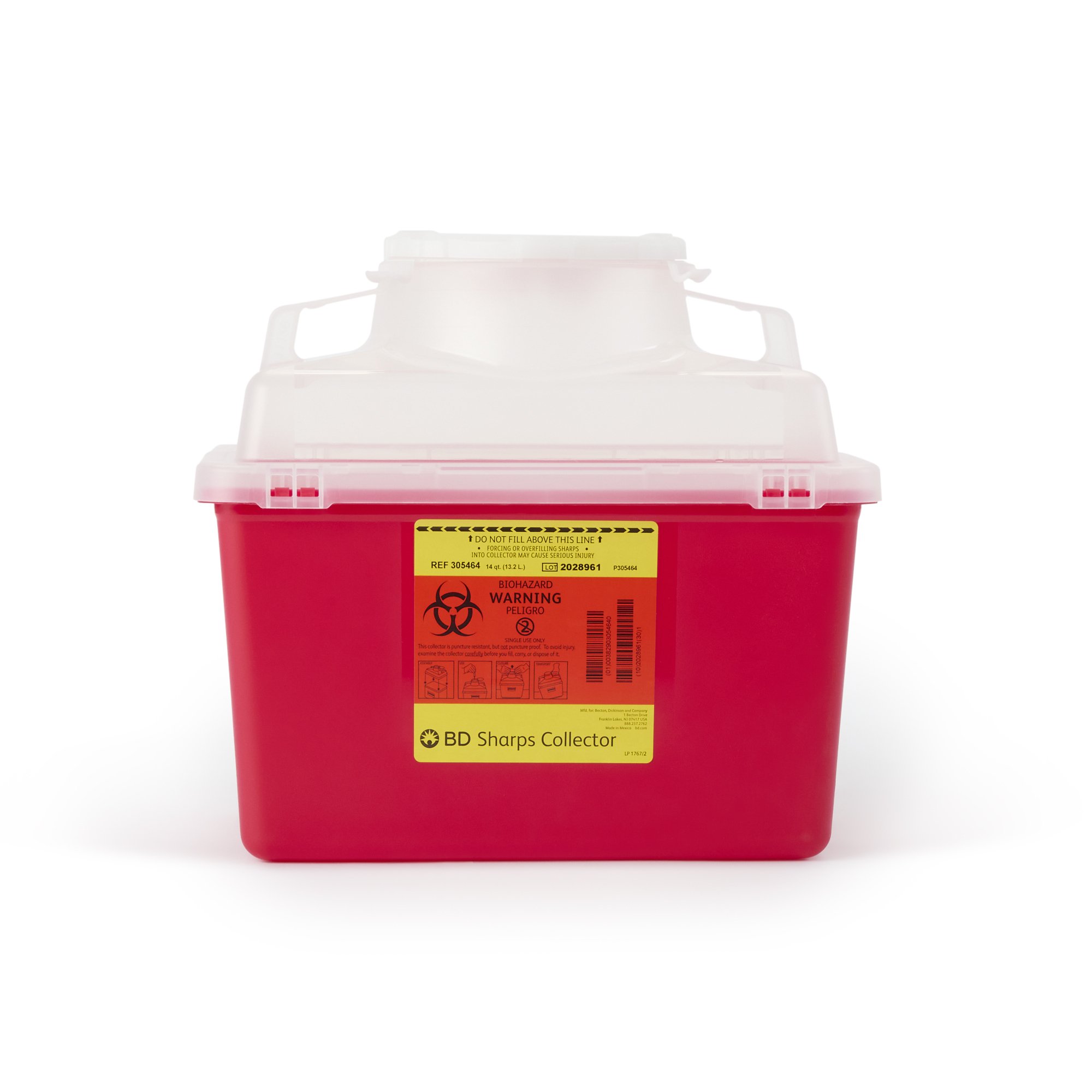 BD Multi-purpose Sharps Container, 3.5 Gallon, 11.5 x 12.8 x 8.8 Inch MK 188054