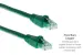 Cat6A Ethernet Patch Cable, Half-moon Boot, UTP, 1 ft, Green