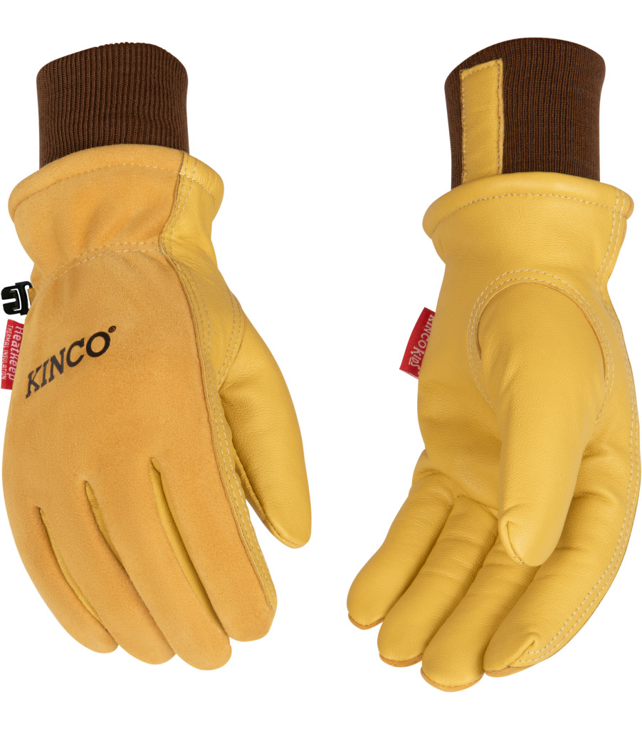 Kids' Lined Grain & Suede Leather Driver with Omni-Cuff&trade;, Golden, large image number 2