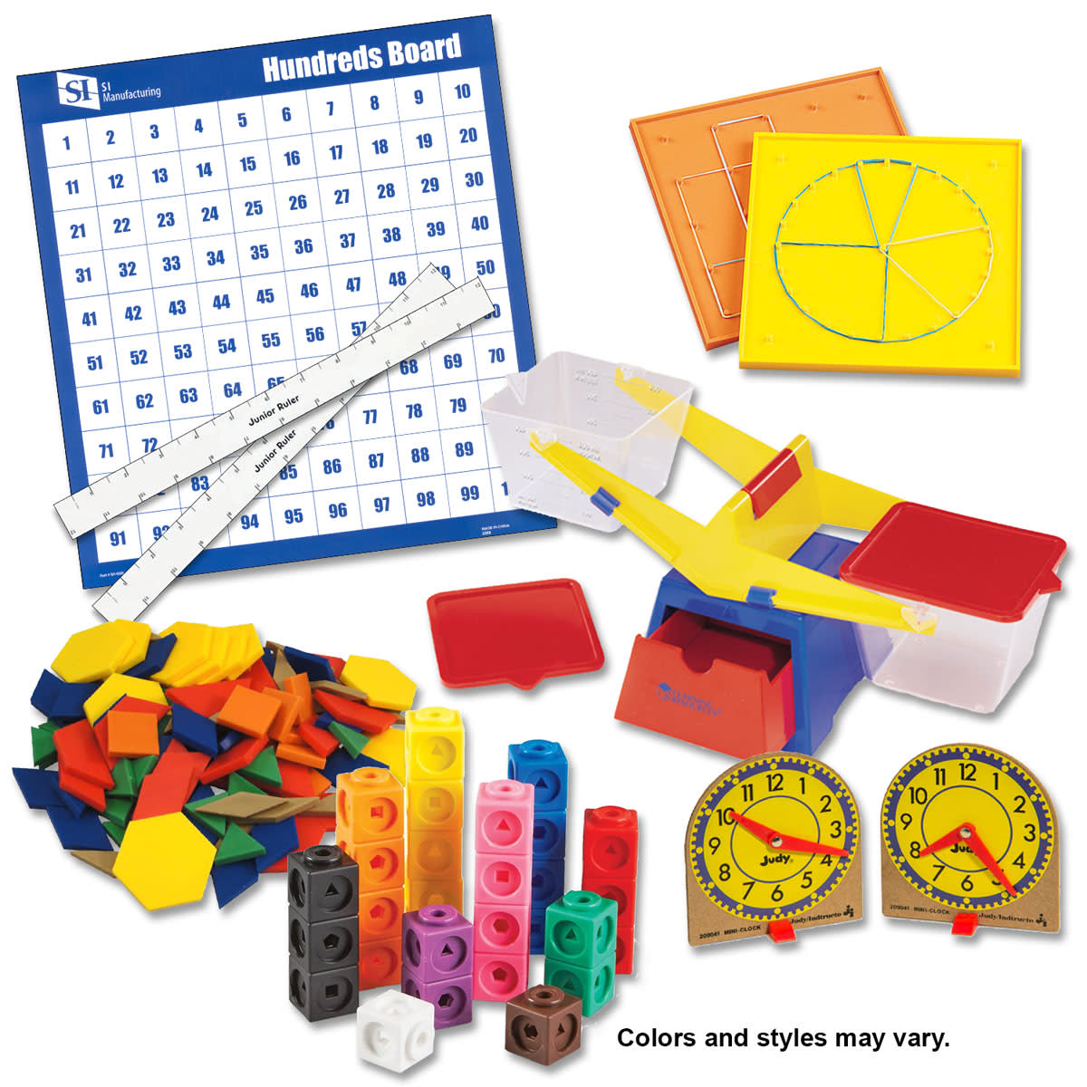 Manipulative Kit 1 (Basic Plastic Pattern Blocks, NO Optional Items)