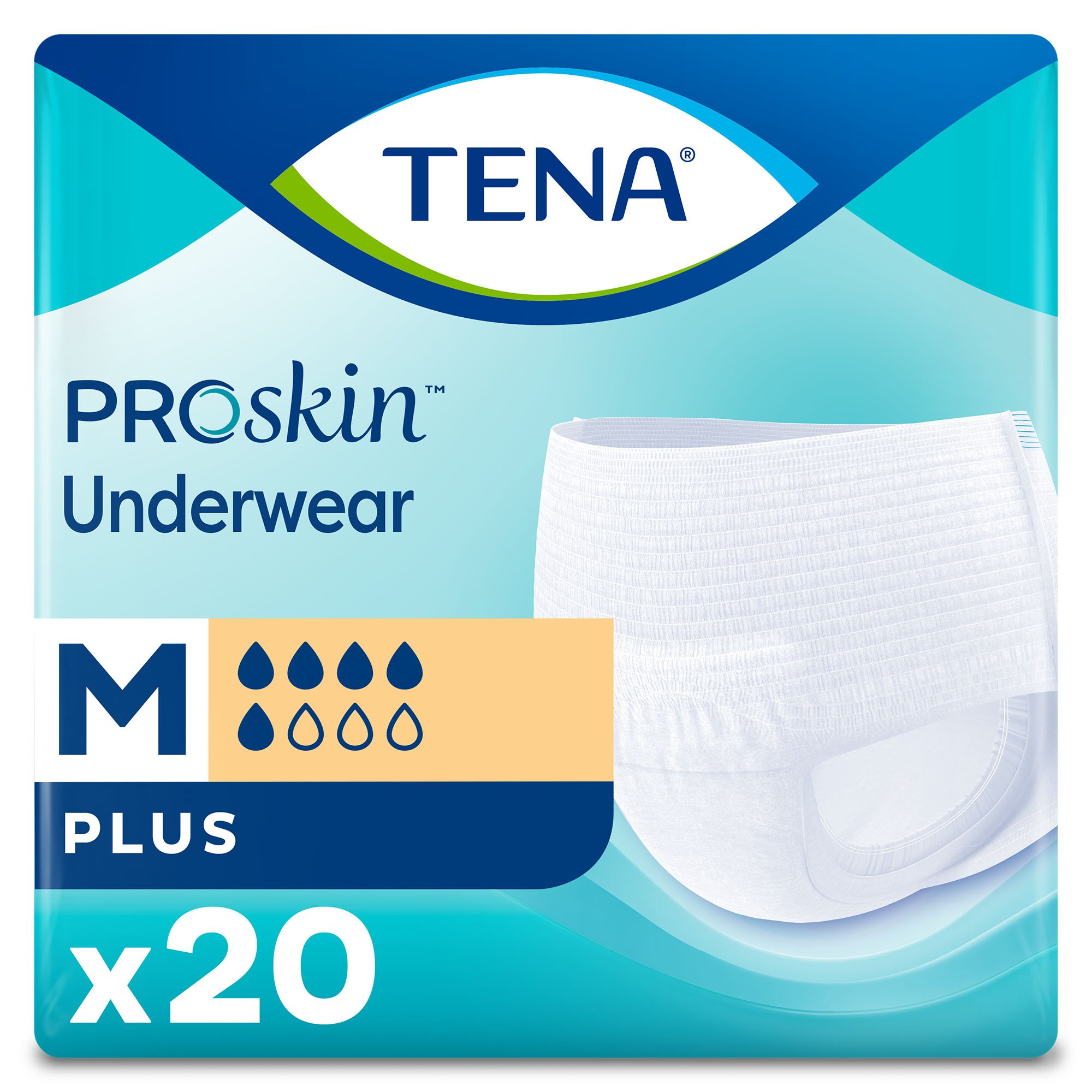 Tena ProSkin Plus Fully Breathable Absorbent Underwear, Medium MK 1182392