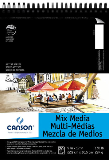 Canson Mix Media Art Pad (9" x 12") 20 sheets