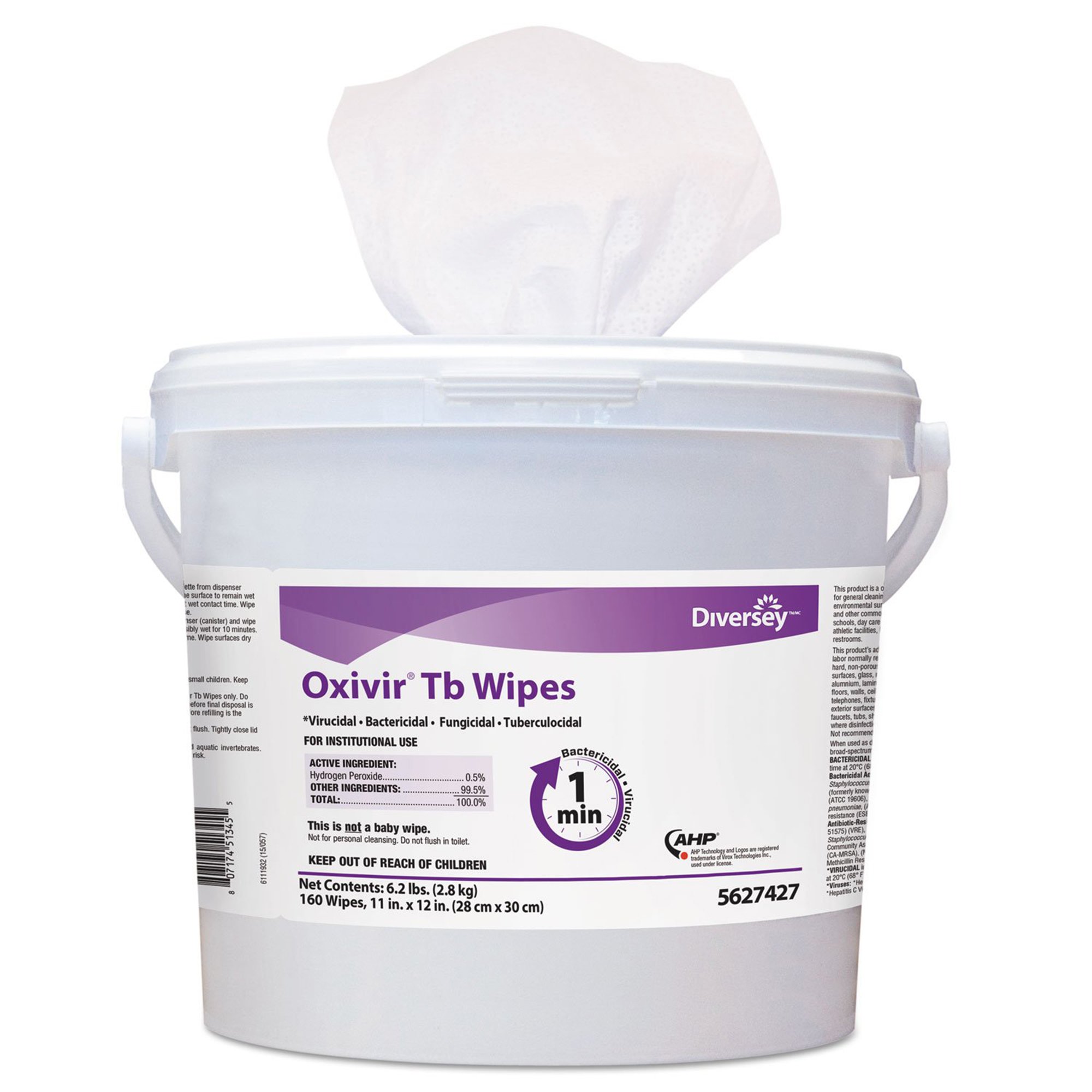 Diversey Oxivir Tb Surface Disinfectant Wipes, 160 count MK 922028