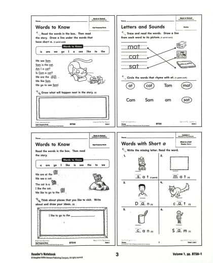 Journeys Common Core Reader's Notebook Teacher's Edition Grade 1