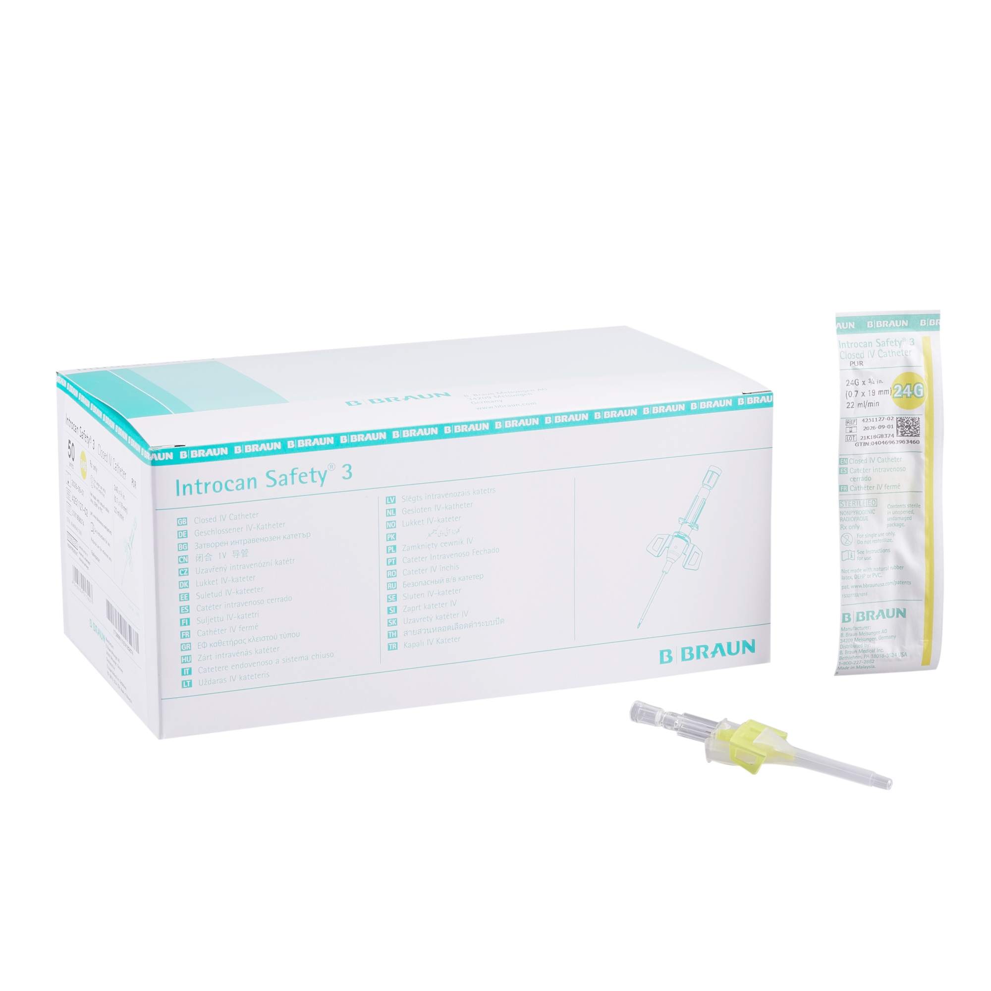 Introcan Safety 3 Closed IV Catheter MK 808004