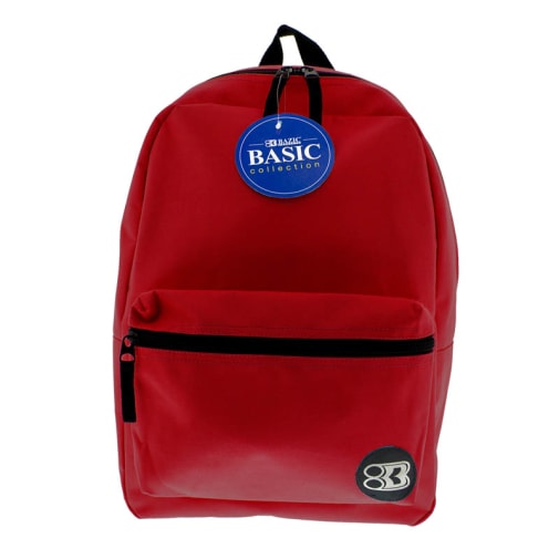 Burgundy Basic Backpack 16"