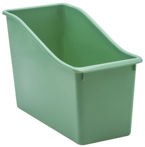 Plastic Book Bin - Eucalyptus Green