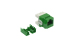 Cat6 RJ45 110 Type 180° Keystone Jack, Green
