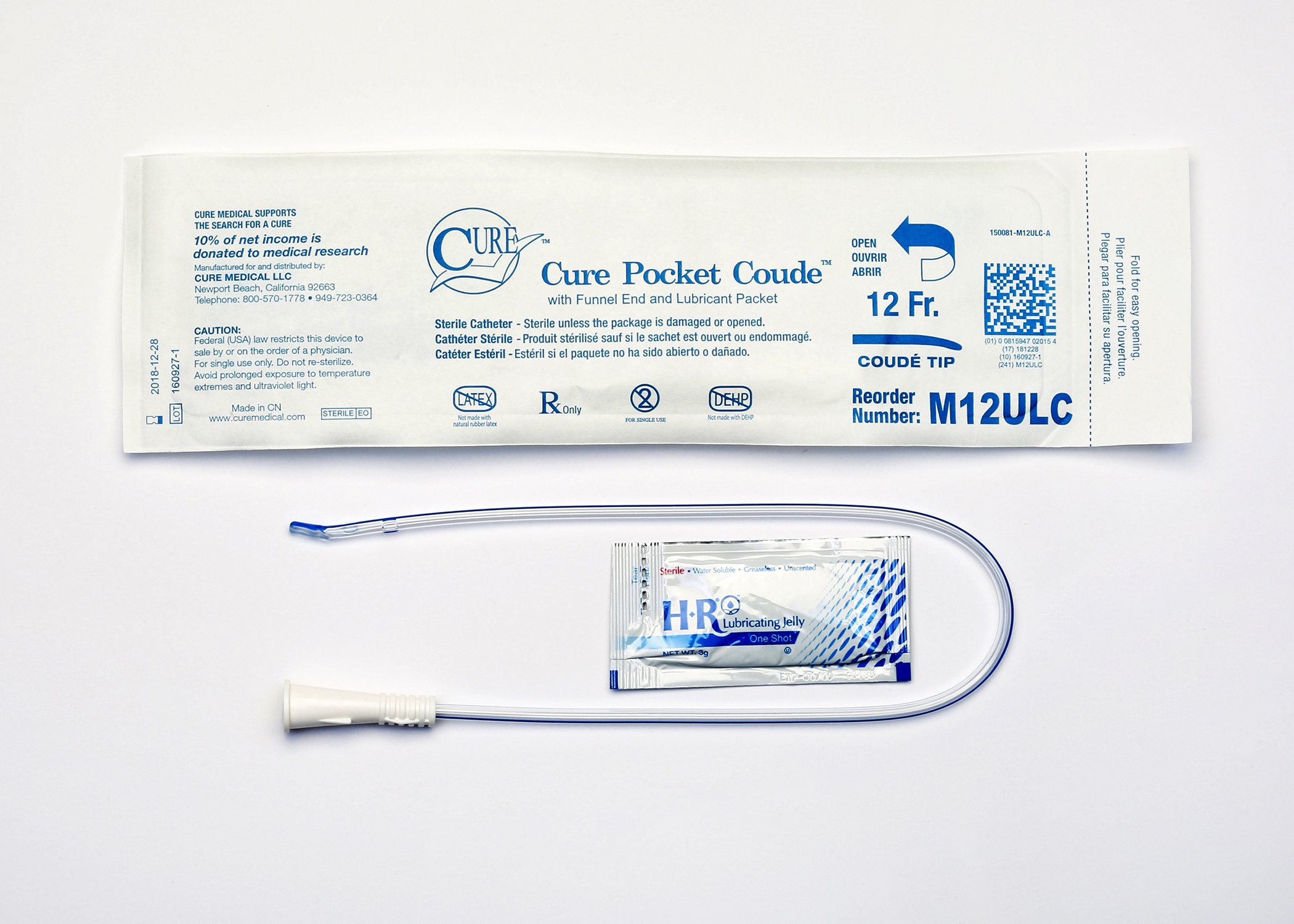 Cure Pocket Cath Urethral Catheter, 12 Fr. MK 1044621