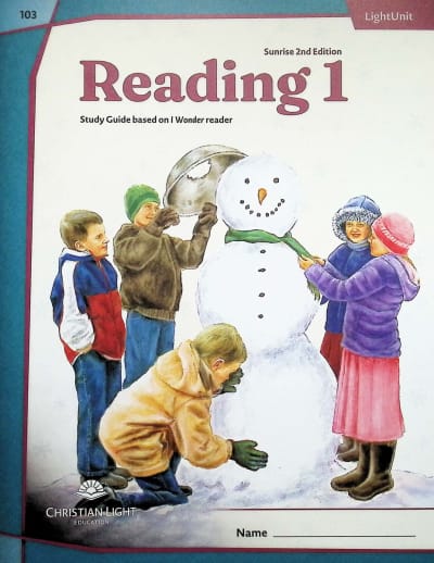 Christian Light I Wonder Reading 103 LightUnit Sunrise 2nd Ed