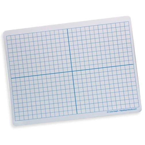 XY Axis Square Grid Dry Erase Mat 9"x12" - magnetic - single