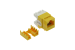 Cat6 RJ45 110 Type 180° Keystone Jack, Yellow