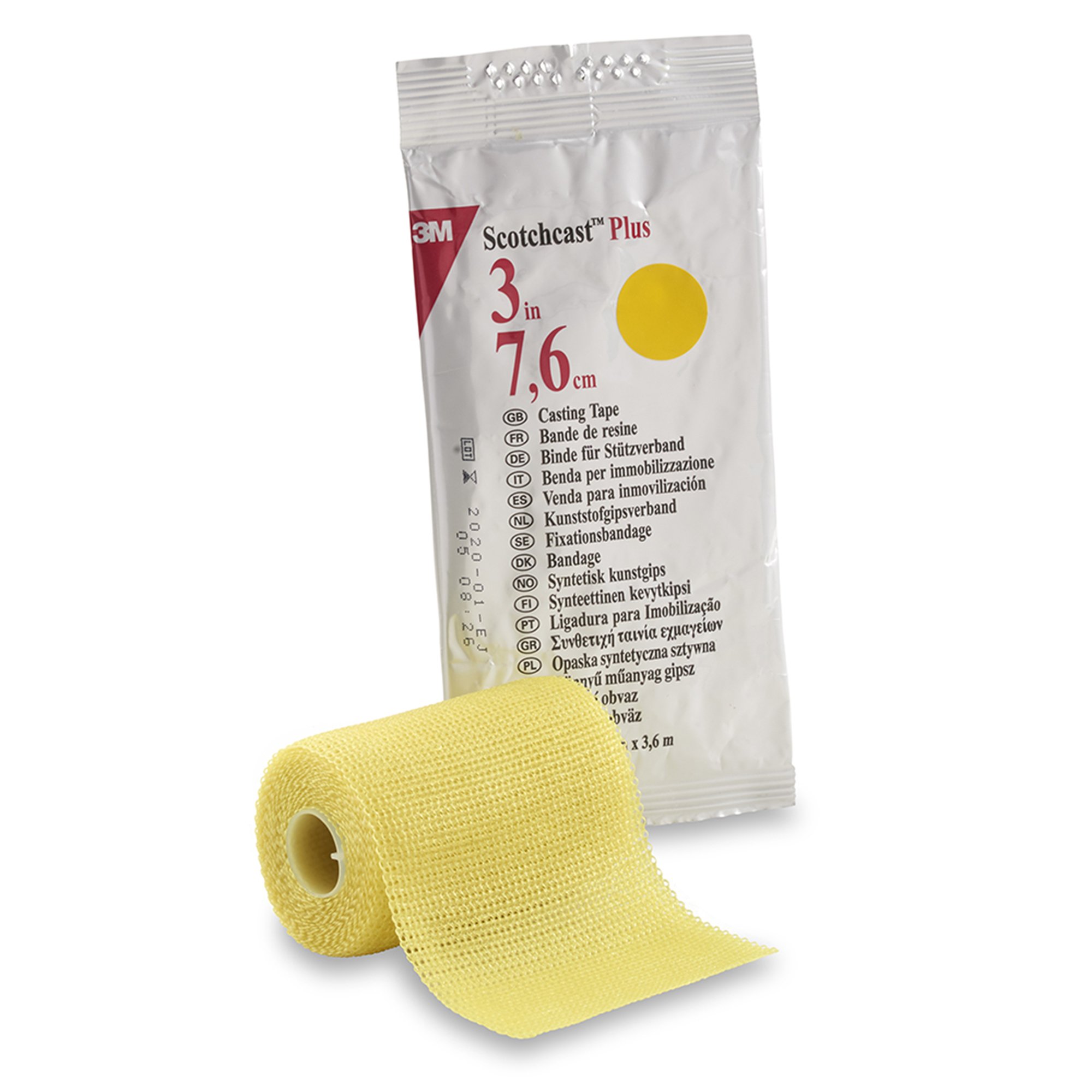 3M Scotchcast Plus Yellow Cast Tape, 3 Inch x 4 Yard MK 201240