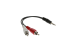 Audio Cable 3.5mm Male to (2)RCA Male Y-Cable, 0.5 ft (6in)