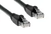 Cat6A Ethernet Patch Cable, Half-moon Boot, UTP, 20 ft, Black