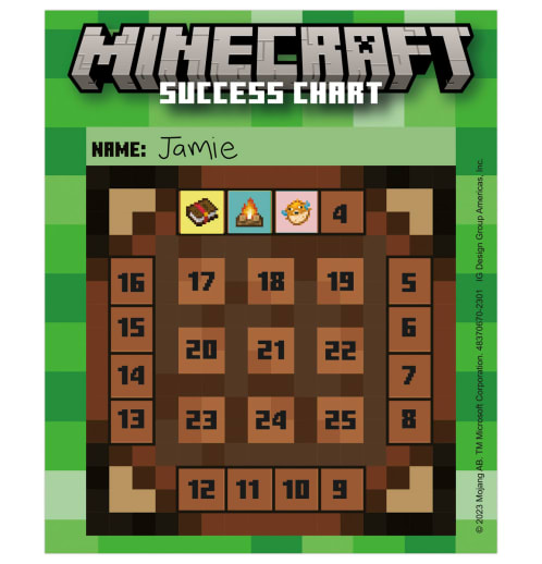 Minecraft Mini Reward Charts with Stickers