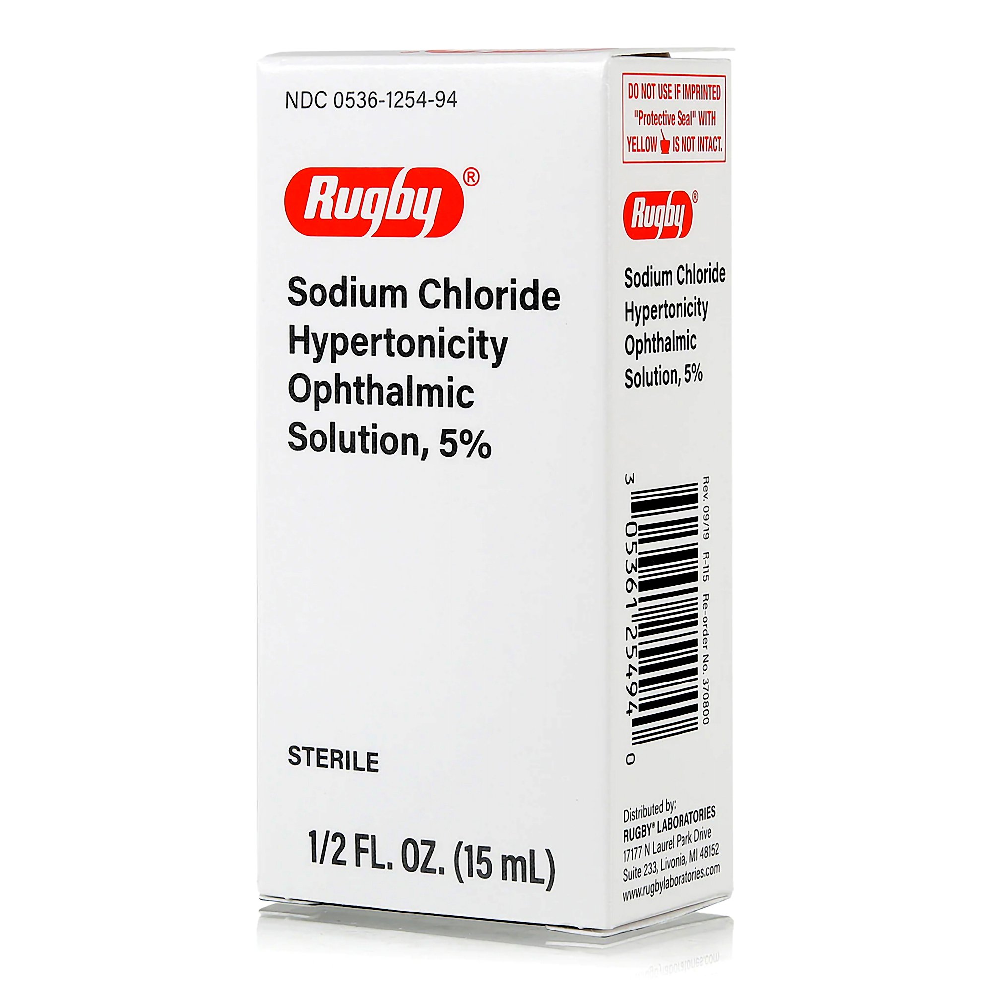 Rugby Sodium Chloride Hypertonicity Agent, 15 mL MK 1200416