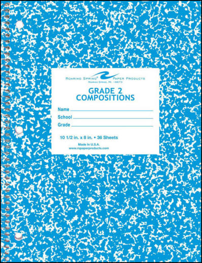 Grade Two Composition Notebook - Blue Marble Cover