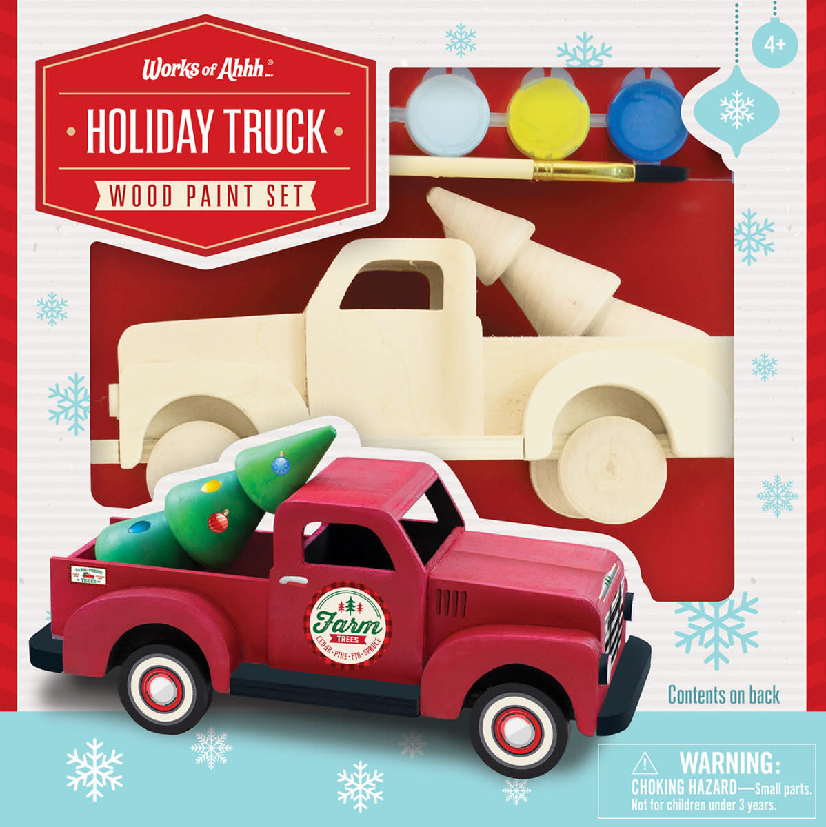 Holiday Truck and Tree Wood Paint Set
