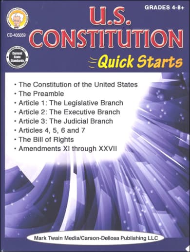 U.S. Constitution Quick Starts Workbook