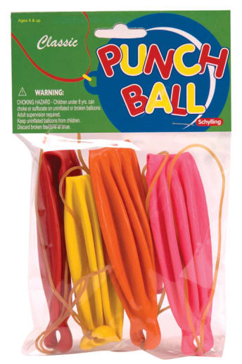 Punch Balloons (pack of 4 asst colors)