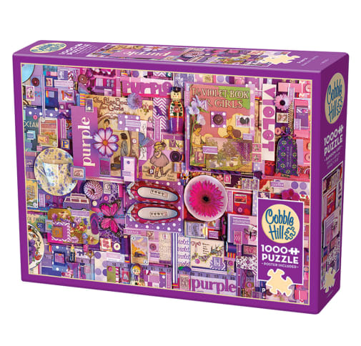 Cobble Hill Purple Collage Jigsaw Puzzle (1000 piece)