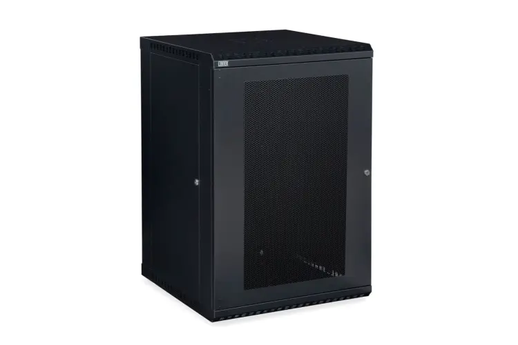 18U LINIER Fixed Wall Mount Cabinet - Vented Door