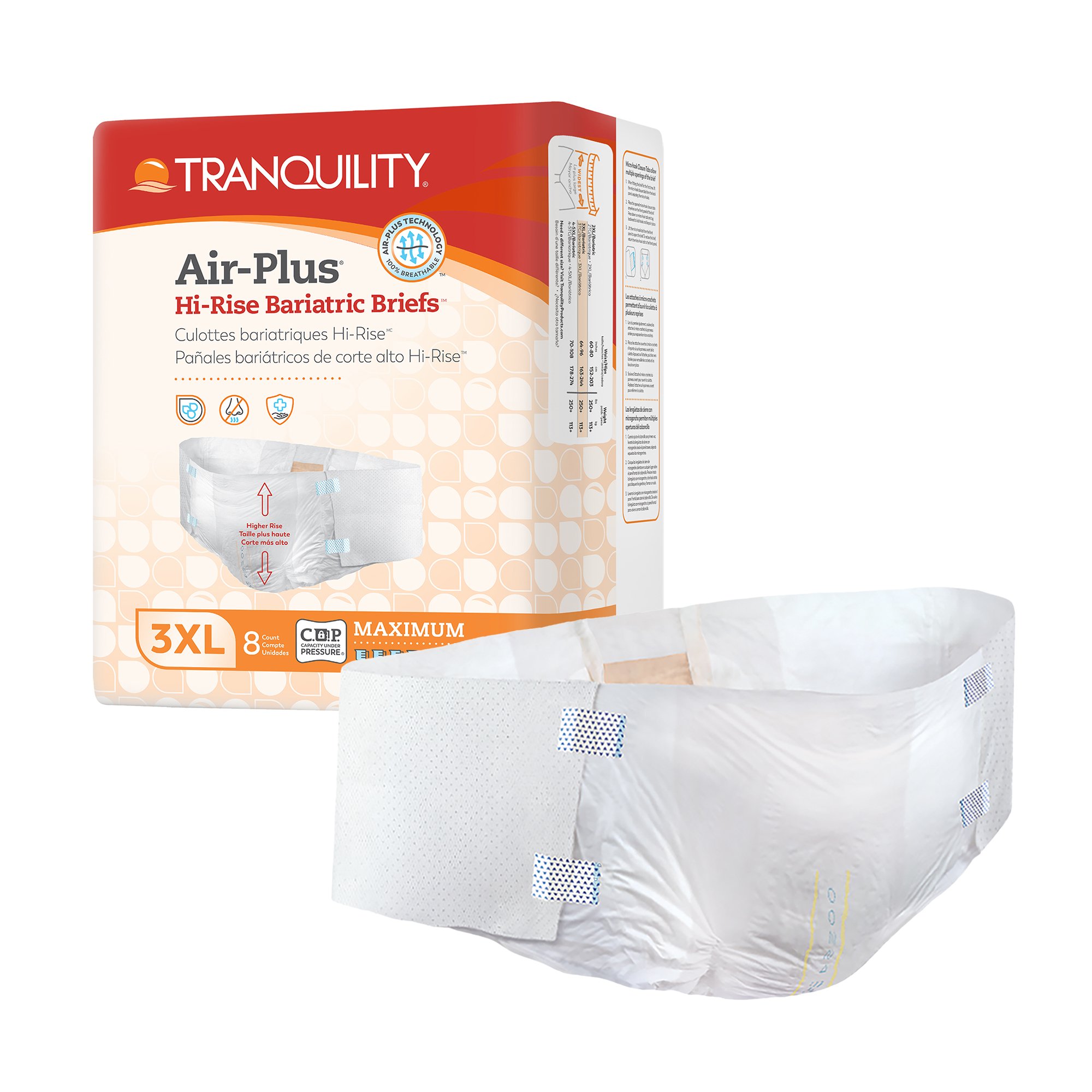 Tranquility HI-Rise Maximum Absorbency Bariatric Incontinence Brief MK 722309