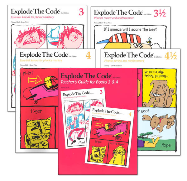 Explode the Code 3-4 (including 1/2s) with Teacher Guide (2nd Edition)