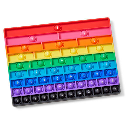 Rainbow Fraction Sensory Bubble Popper