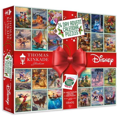 Ceaco Thomas Kinkade Disney 24 Day Advent Calendar Puzzles