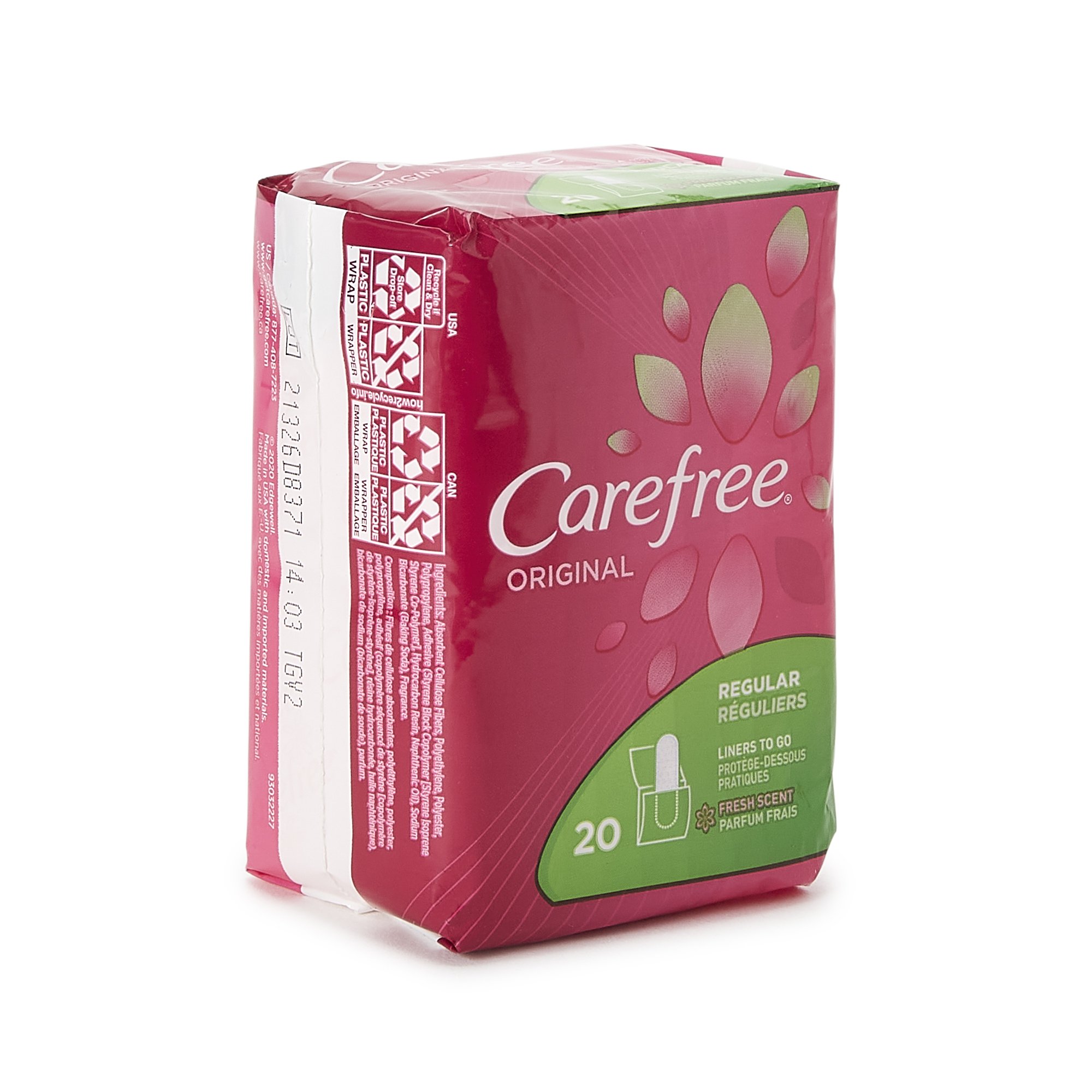 Carefree Fresh Scent Regular Absorbency Panty Liner, Individually Wrapped MK 986973