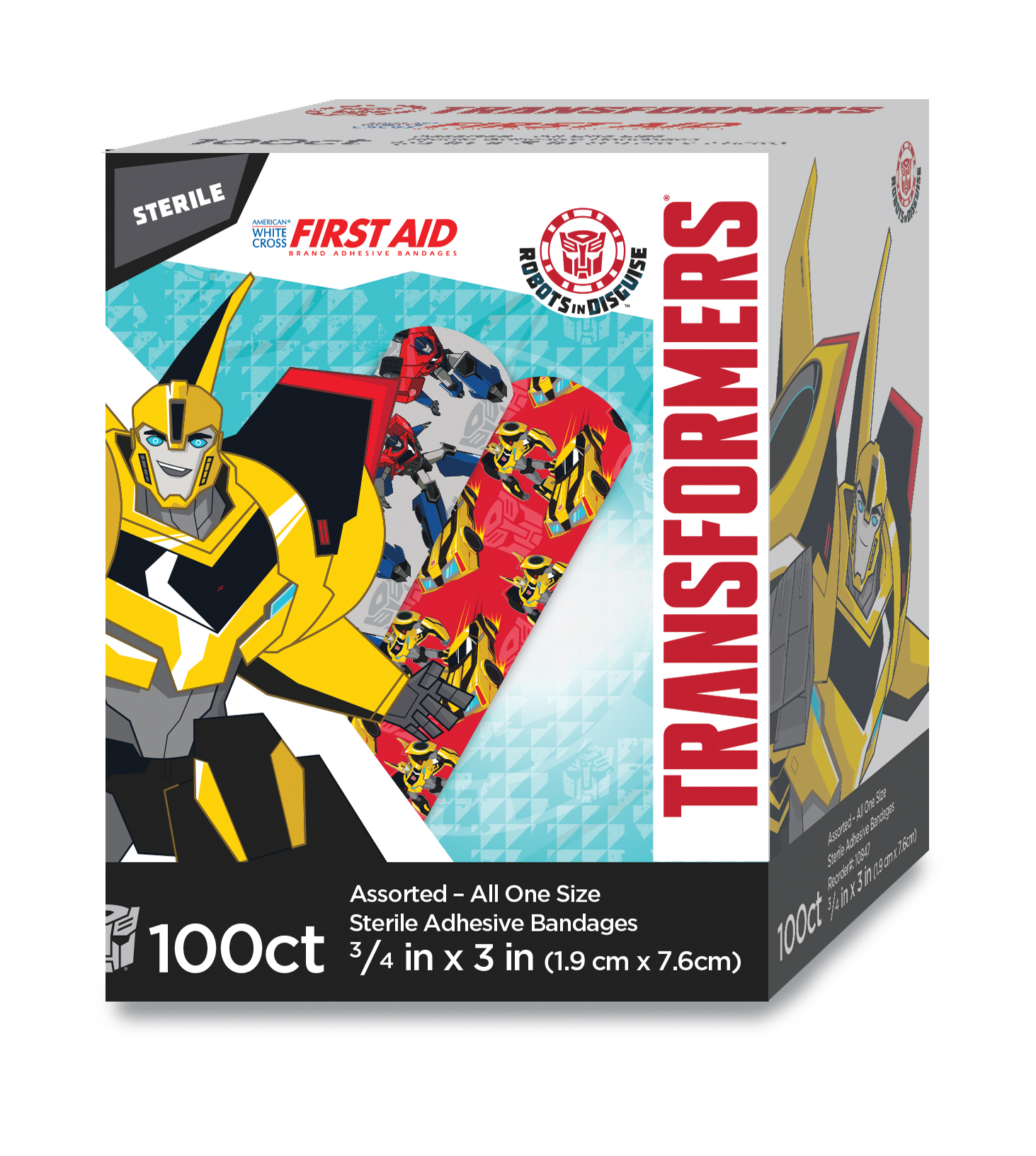 American White Cross Stat Strip Transformers Adhesive Strip,  x 3 Inch MK 980582