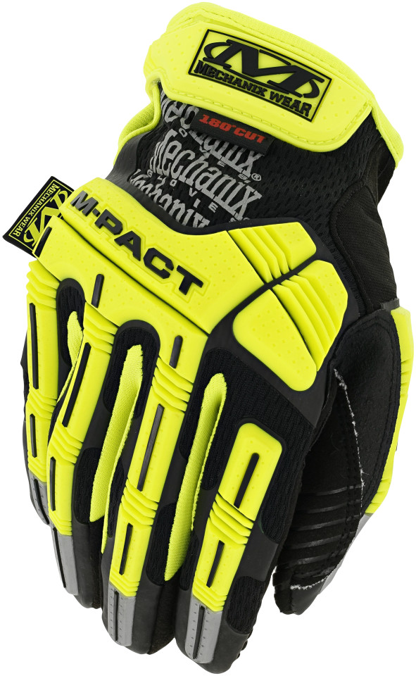 Hi-Viz M-Pact® E5 Cut-Resistant Impact Gloves | Mechanix Wear