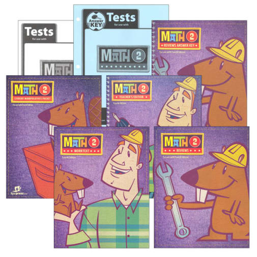 BJU Press Math 2 Home School Kit 4th Edition (updated)