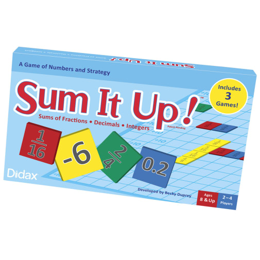 Sum it Up! Sums of Fractions, Decimals, Integers Game