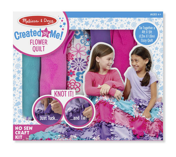 Melissa & Doug Created by Me! Craft Kit, No-Sew, Flower Fleece Quilt