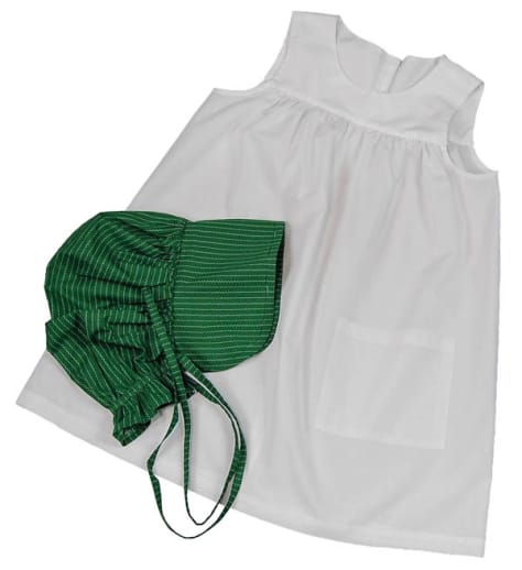 Child's Apron & Bonnet (Little House Dolls & accessories)