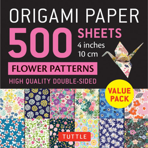 Origami Paper - 500 Sheets Flower Patterns 4" (10 cm)