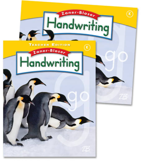 Zaner-Bloser Handwriting Grade K Home School Bundle - Student Edition/Teacher Edition (2012 edition)